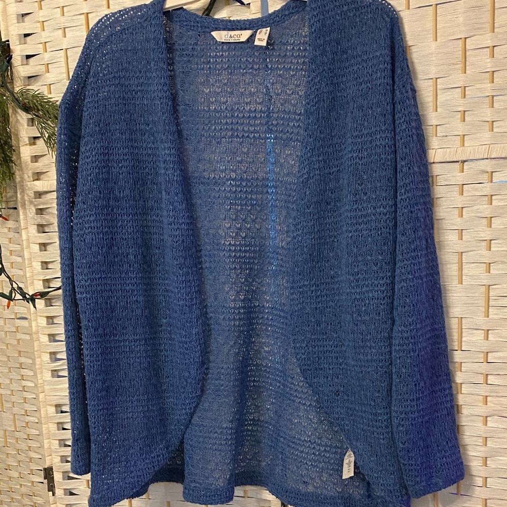 Sag Harbor Royal Blue Open-Front Cardigan